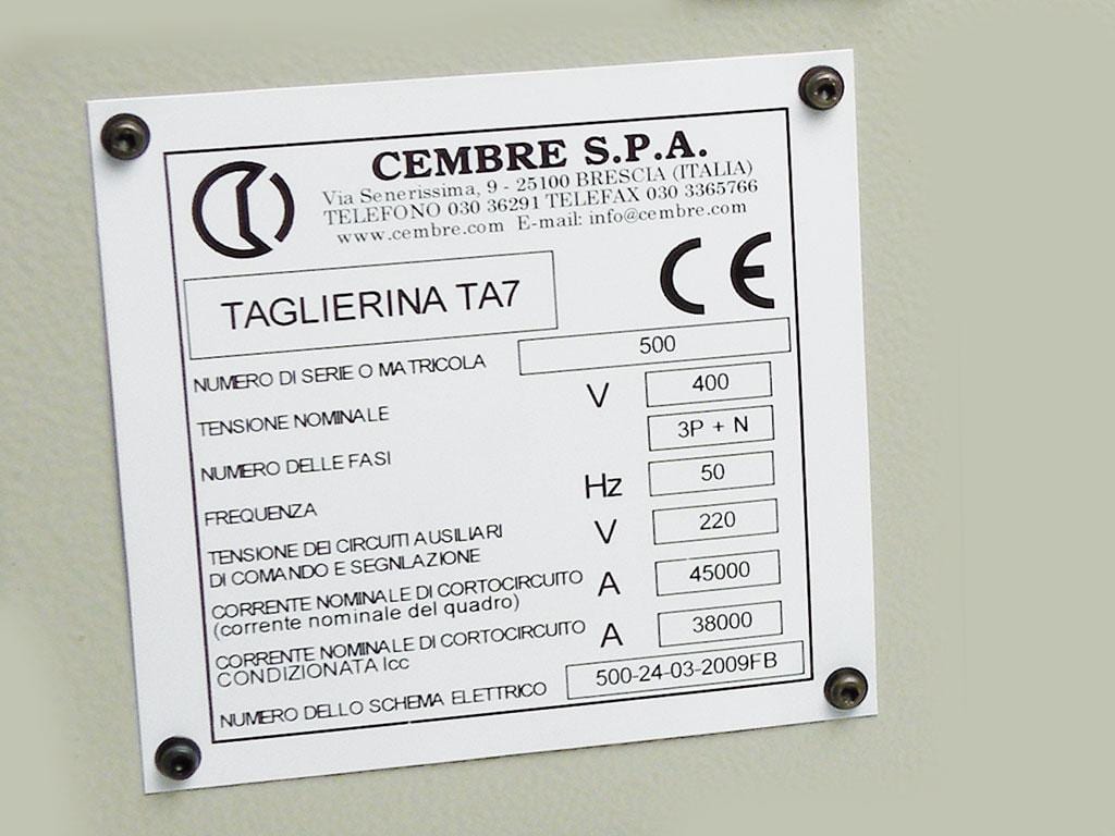 GENERAL MARKING - Placa cuadro MG-VRT-AH 88906 25x50mm blanco