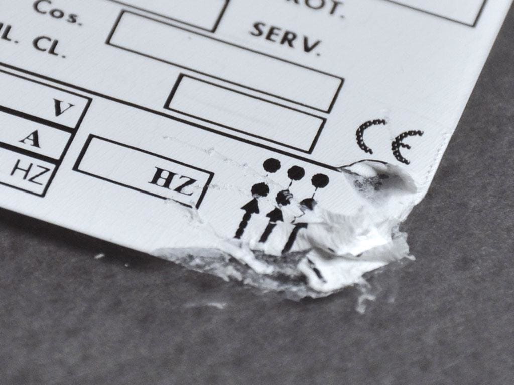 GENERAL MARKING - Etiqueta de seguridad MG-SAT-D 29902 37x74mm blanco