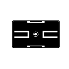 GENERAL MARKING - Portaetiquetas PLA 35102N 17x30mm negro