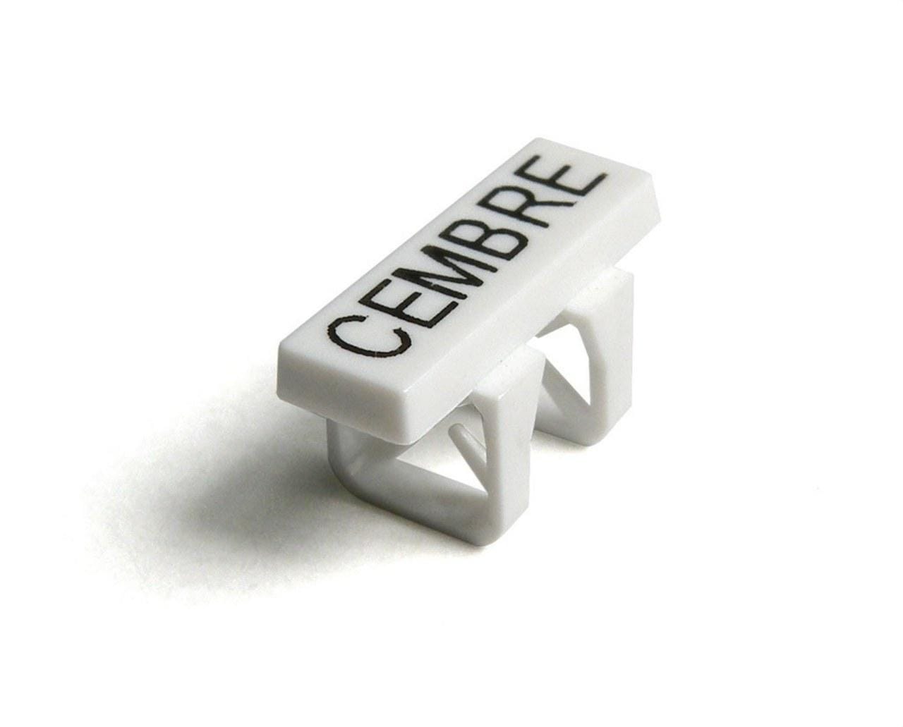 GENERAL MARKING - Placa marcacable sin tubo MG-TDM-02 40240 4x12mm amarillo