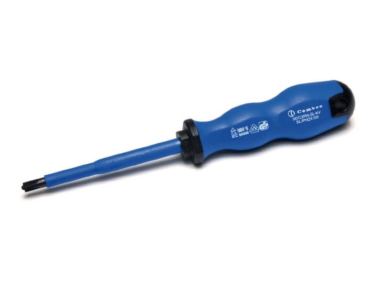 CEMBRE - Destornillador punta plana combinada SDC2PH-SL-KV