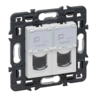 LEGRAND - Base informática RJ45 Valena Next - Cat.6 - UTP - doble - conexión rápida Toolless - Blanco