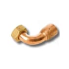 INYECTOMETAL - Racor curvo 2A-GCU con precinto 3/4"x22 cobre