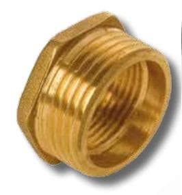 INYECTOMETAL - Reducción hexagonal M-H 1/2x3/8" latón