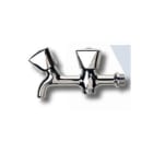 INYECTOMETAL - Grifo lavadora doble volante metal 1/2x3/4x3/4"
