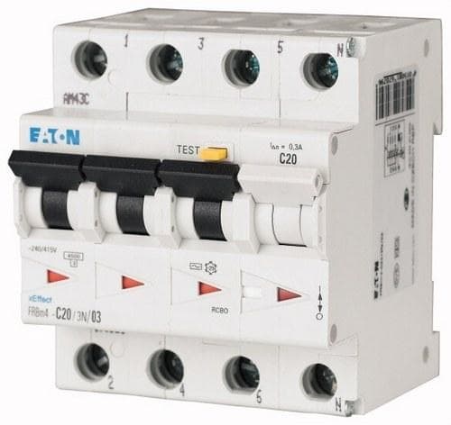 EATON - Interruptor combinado 25A 300mA curva C 3P+N clase AC