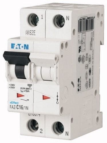 EATON - Interruptor magnetotérmico FAZ6 curva D 1P+N 10A FAZ6-D10/1N