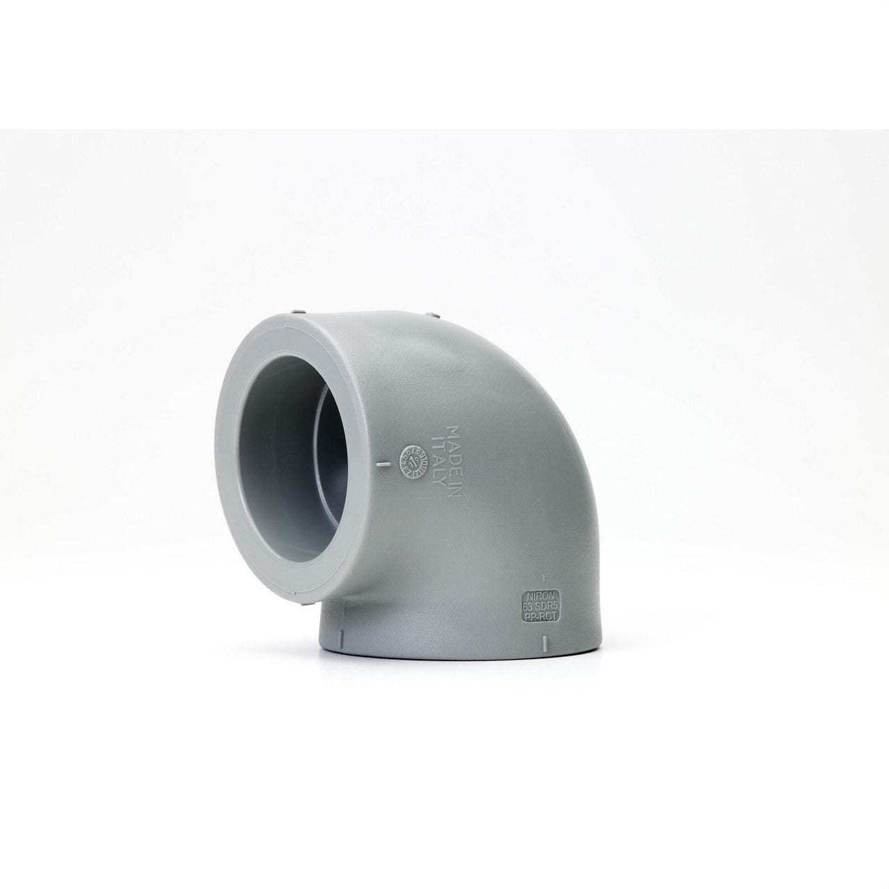ITALSAN - Codo 90° NIRON PREMIUM diámetro 90mm PPR soldar socket gris RA7050