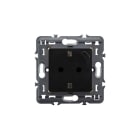 LEGRAND - Valena Next 1 toma de corriente 2P+T estándar alemana + cargador USB tipo C precableado - Dark