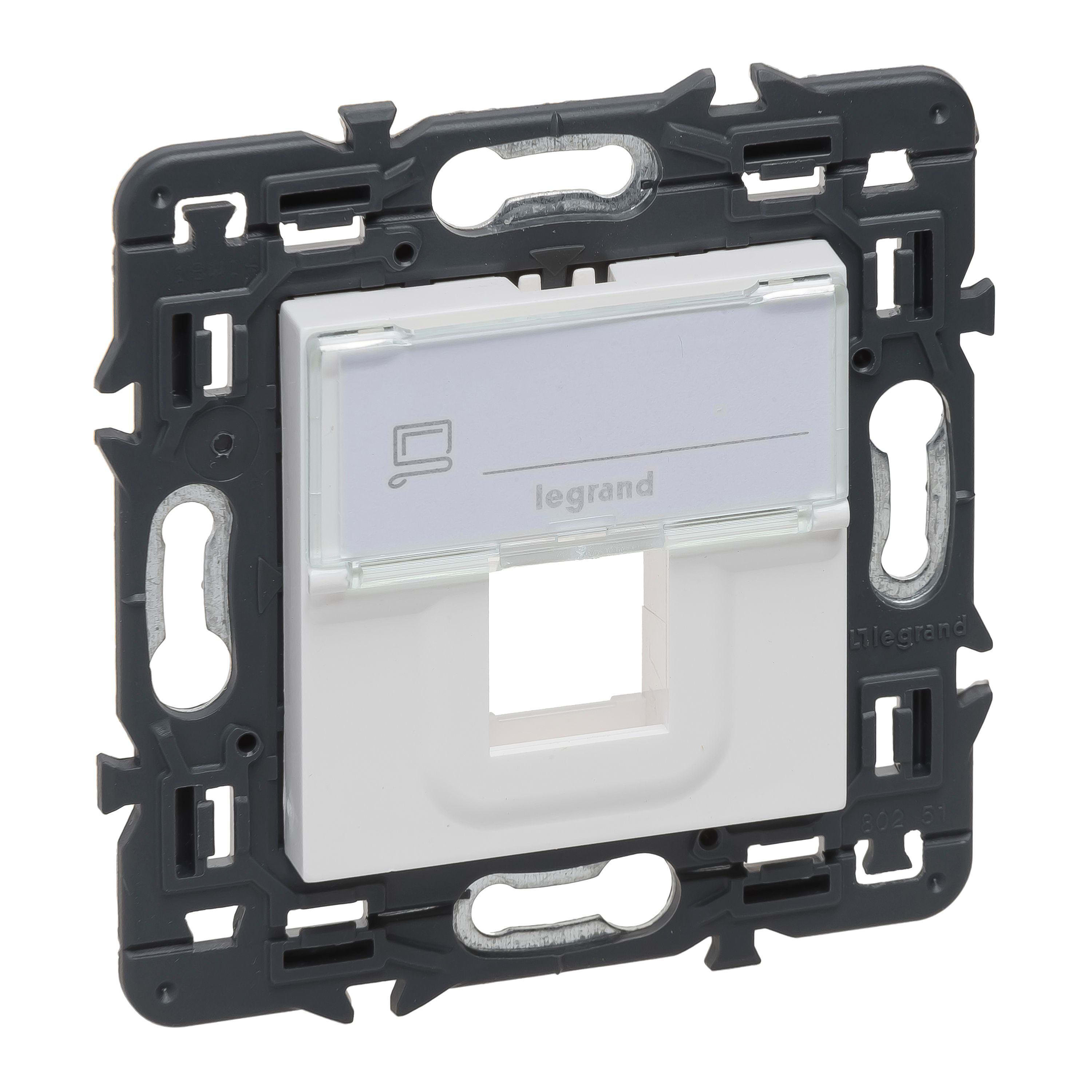 LEGRAND - Adaptador Valena Next para RJ 45 - para 1 conector Keystone - Blanco