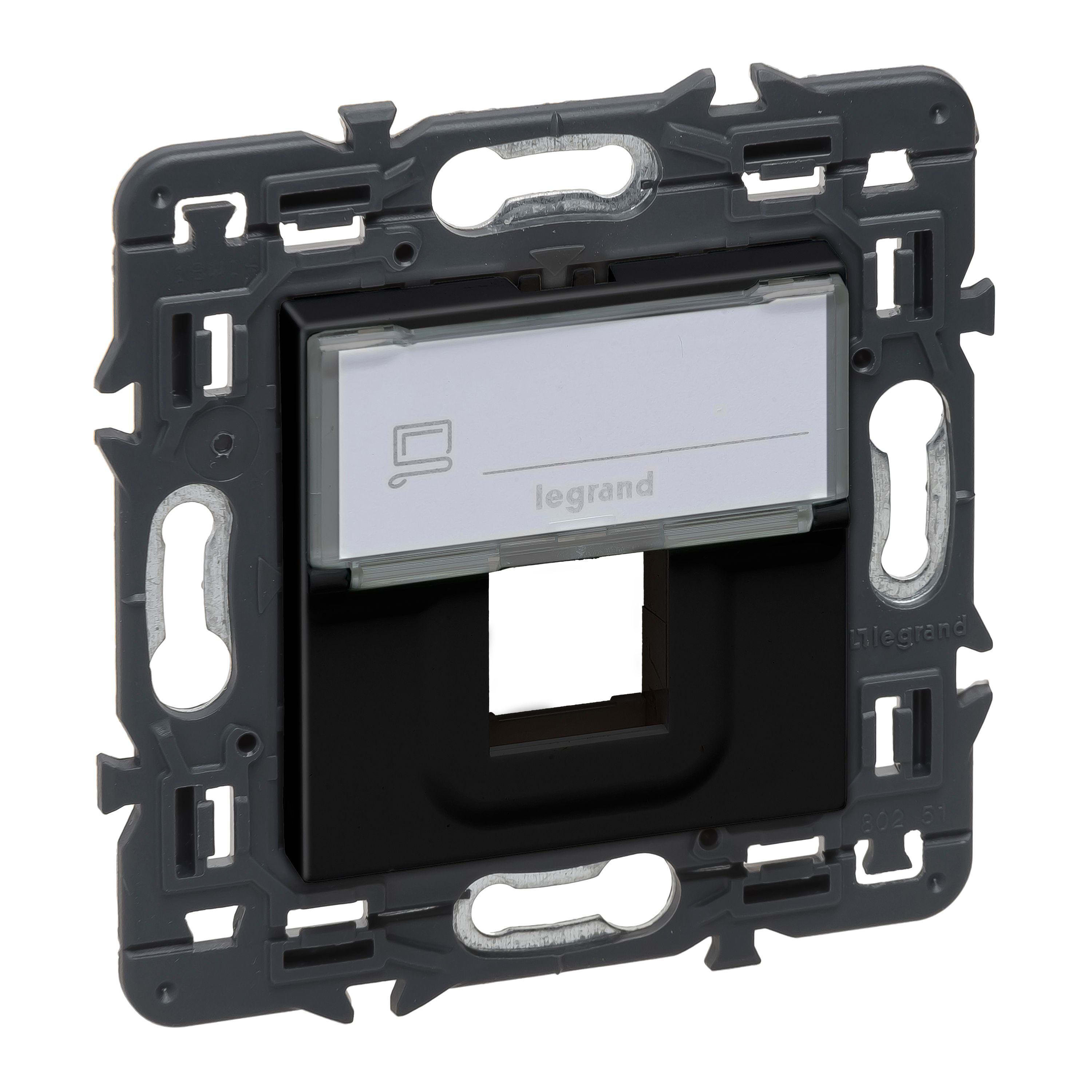 LEGRAND - Adaptador Valena Next para RJ 45 - para 1 conector Keystone - Dark
