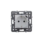 LEGRAND - Valena Next 1 toma de corriente 2P+T estándar alemana + cargador USB tipo C precableado - Alu