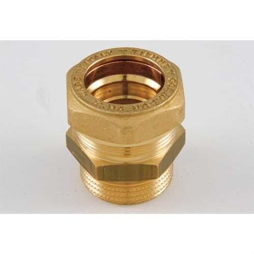 TIEMME - Racor recto 3000X COBRASUN DN16x3/4" M para tubo corrugado acero inoxidable