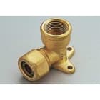 TIEMME - Codo 90° H 1406 con base de 3 orificios 16x1/2" 2,0 para tubo PE-X
