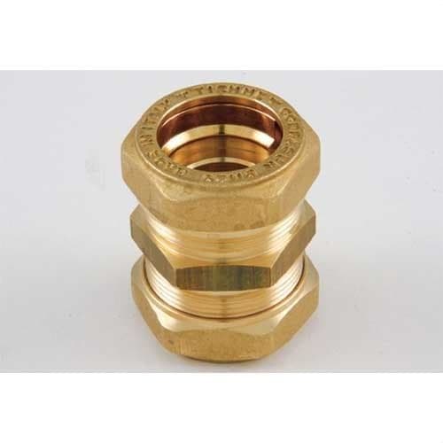 TIEMME - Racor recto 3001X COBRASUN DN25xDN25 para tubo corrugado acero inoxidable