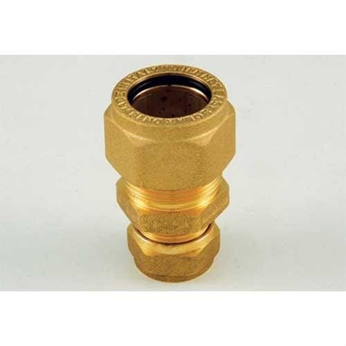 TIEMME - Racor recto doble 3201KB EASYSOLAR DN16x22/18 acero inoxidable para tubo corrugado