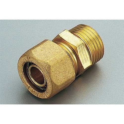 TIEMME - Racor recto M 1400 diámetro 20 espesor 2,0 1/2" para tubo PE-X