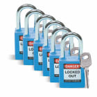 BRADY - LOTE 6 CANDADOS AZUL  BRADY