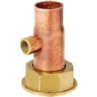 HECAPO - Racor recto 22x3/4" toma roscada 1/4 con precinto