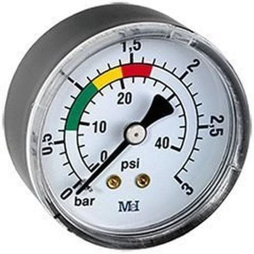 HECAPO - Manómetro diámetro 50 vertical 1/4" 0+3bar/psi