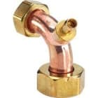 HECAPO - Racor curvo doble tuerca con purgador 3/4x1/2"