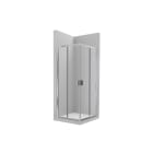 ROCA - Mampara ducha angular 2 hojas correderas + 2 fijas 1950x700 VICTORIA L2 plata brillo