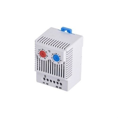 IDE - Termostato doble NC+NA 0 - 60 °C terminal 4 polos IP20 62x59x42mm
