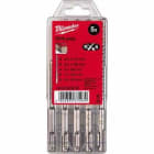 MILWAUKEE - ESTUCHE BROCA SET SDS-PLUS MX4 - 5 PC