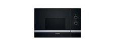SIEMENS-LB - Microondas mecánico iQ300 apertura lateral izquierda 20 litros cristal negro con acero inoxidable