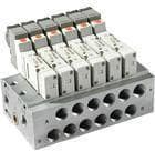 SMC - SS5Y3-20-06-00F-Q BASE PARA 6 ESTACIONES, ELECTROVÁLVULAS DE 5 VÍAS, SY3000