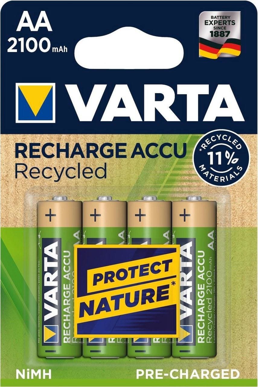 VARTA - ACUM.CSMO.BLX4 AA 2100MAH VARTA RECYCLED