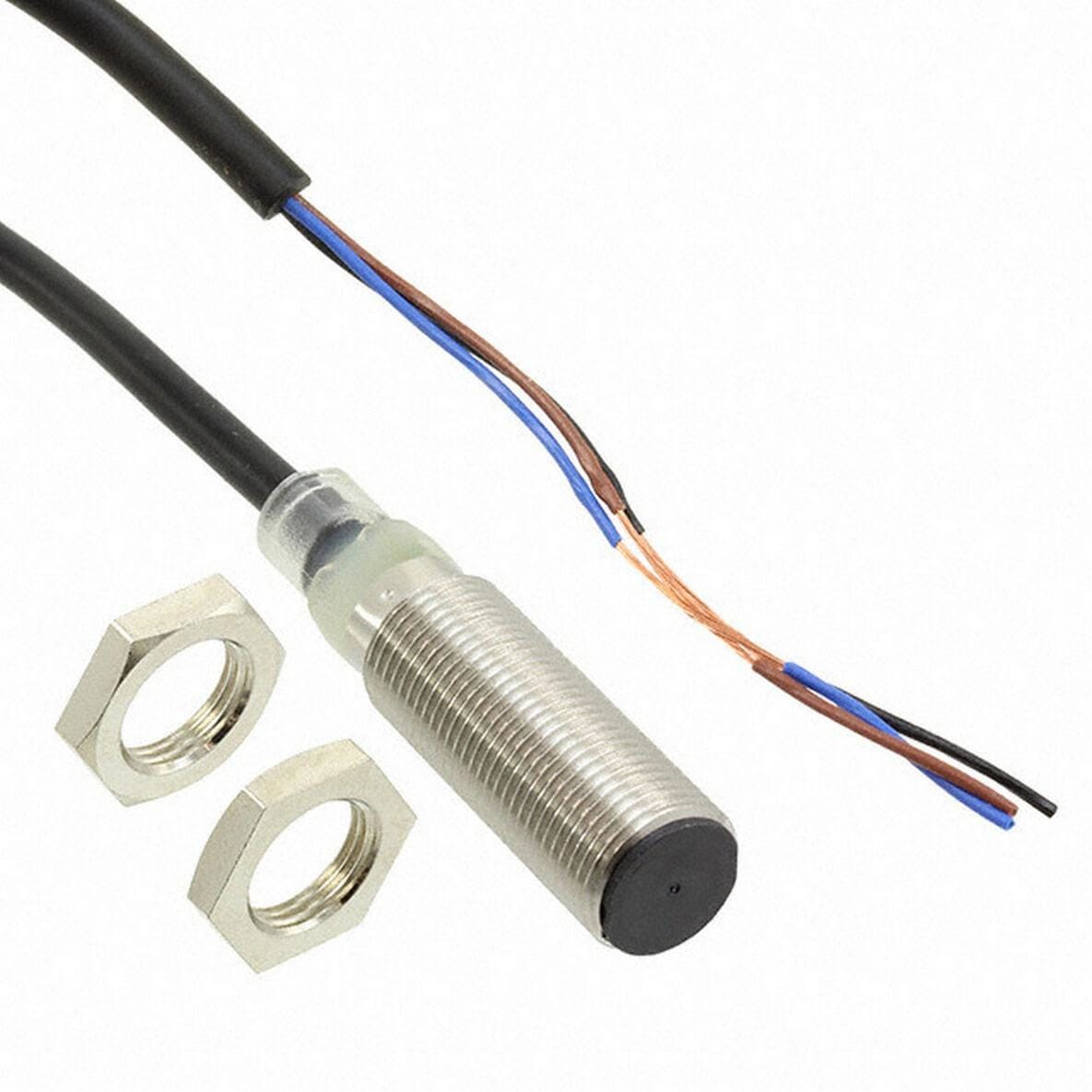 OMRON - Sensor inductivo M12 enrasado 4mm 3h NPN NA cable 2m Lite