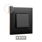 LEGRAND - Placa embellecedora Valena Next de 3 elementos de color dark/Cobre