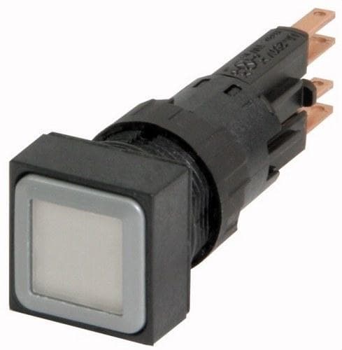 EATON - Pulsador luminoso rasante Q18LTR-WS/WB con enclavamiento 24V blanco