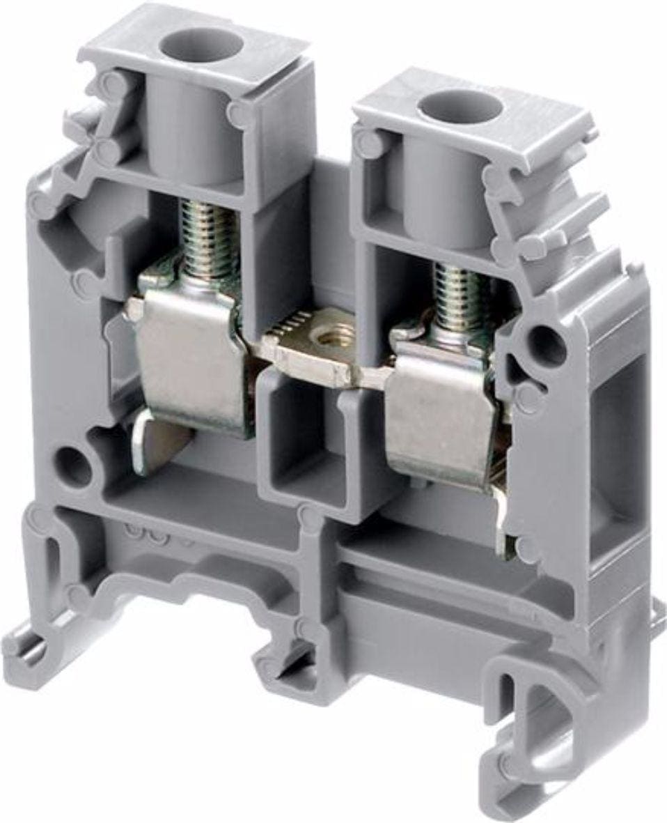 ENTRELEC - BORNA PASO M 6/8 GRIS
