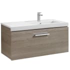 ROCA - Conjunto mueble PRISMA 1 cajón 900 derecha gris antracita