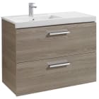 ROCA - Conjunto mueble PRISMA 2 cajones 900 izquierda gris anterior