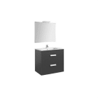 ROCA - Conjunto mueble pack DEBBA 2 cajones 800 gris antracita
