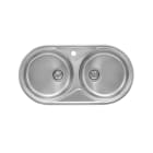 ROCA - FREGADERO DUO 80 2 CUBETAS 840X440