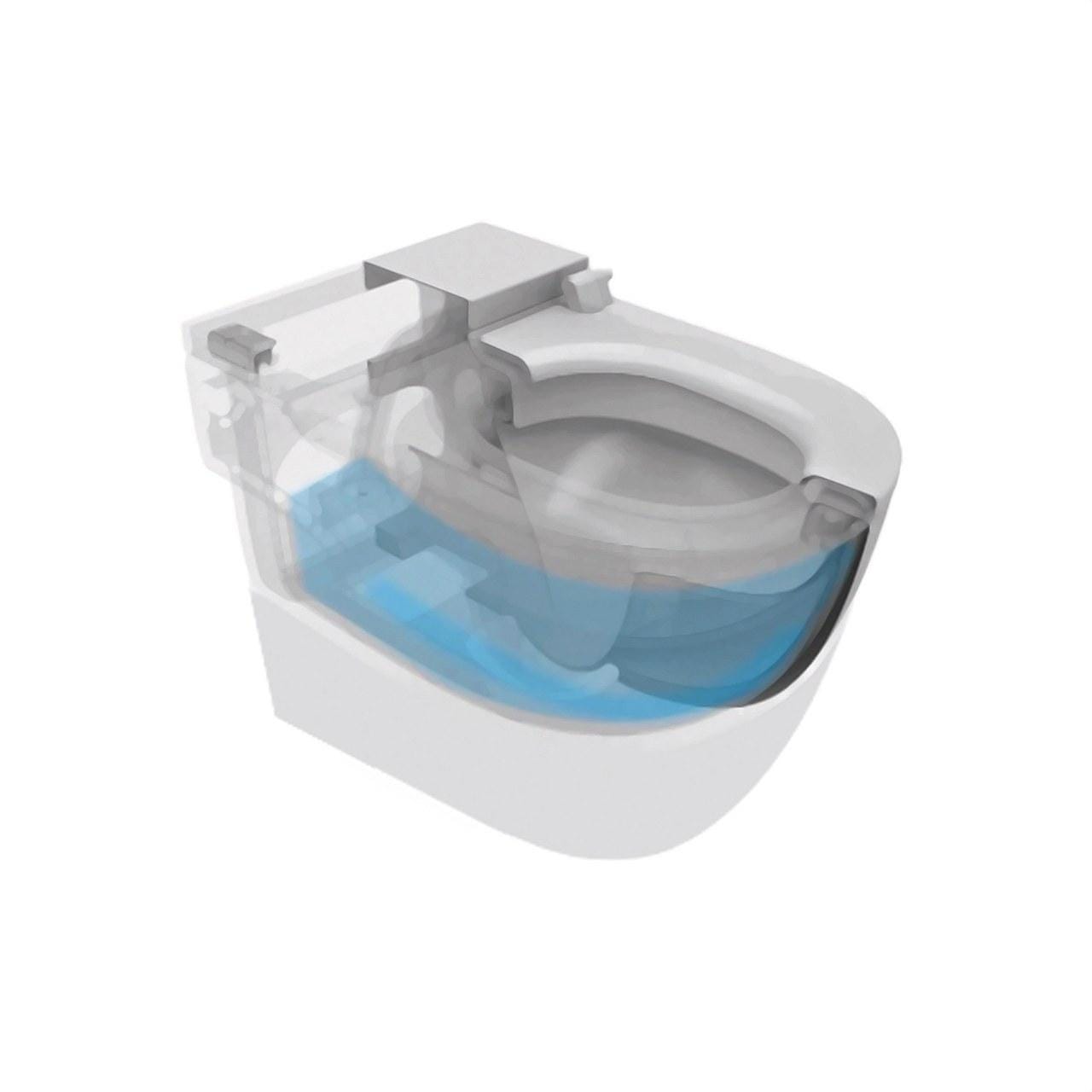 ROCA - Taza MERIDIAN tanque+asiento+tapeta suelo blanco