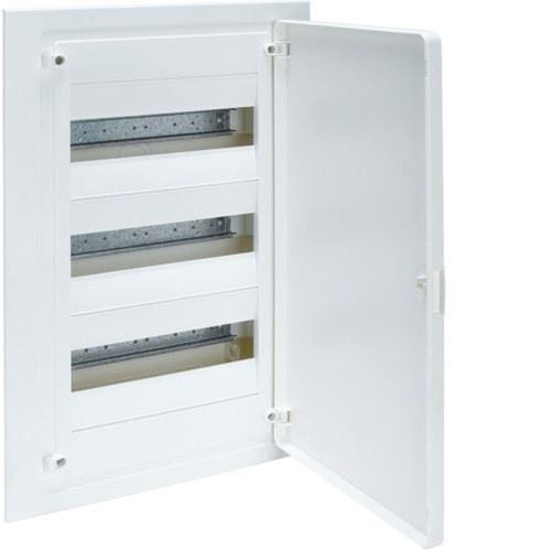 HAGER - Caja empotrar golf VF con 3 filas 36 módulos opaco blanca regleta