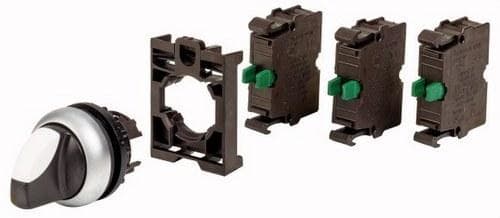 EATON - Kit selector M22-WRK-3K10-BVP con 2 posiciones 3 NO anillo titanio