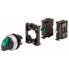 EATON - Kit selector M22-WRLK-G-K10LED-BVP con 2 posiciones 1 NO+led 24V AC/DC verde