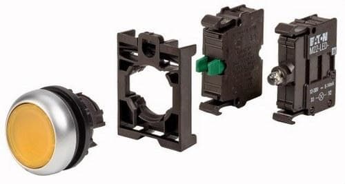 EATON - Kit pulsador rasante M22-DL-R-K10LED-BVP amarillo
