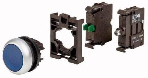EATON - Kit pulsador rasante M22-DL-B-K10LED-BVP azul
