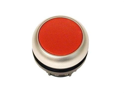 EATON - Pulsador rasante M22-DR-R-X0 22mm con enclavamiento rojo inscripción X0 anillo titanio