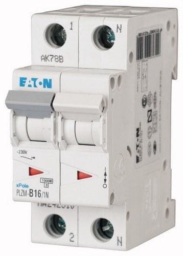 EATON - Interruptor magnetotérmico automático 1P+N PLZM-C16/1N 10kA