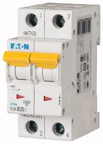 EATON - Interruptor magnetotérmico automático 2P PLSM-C25/2 10kA