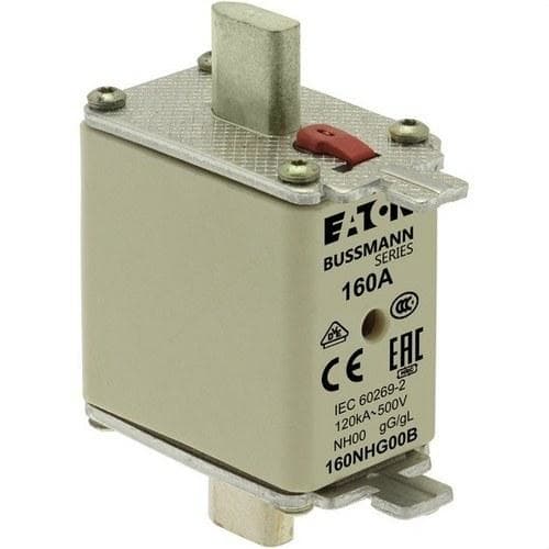 EATON - Fusible NH 160A 500V gL/gG tamaño 00 terminales metálicos