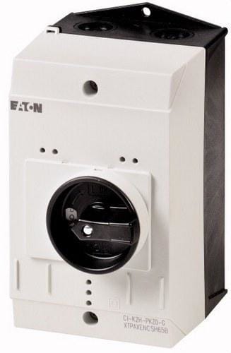 EATON - Caja aislante saliente CI-K2-PKZ0-G IP55 con mando negro / gris